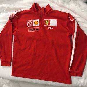 Vintage Fila x Ferrari Red Quarter Zip